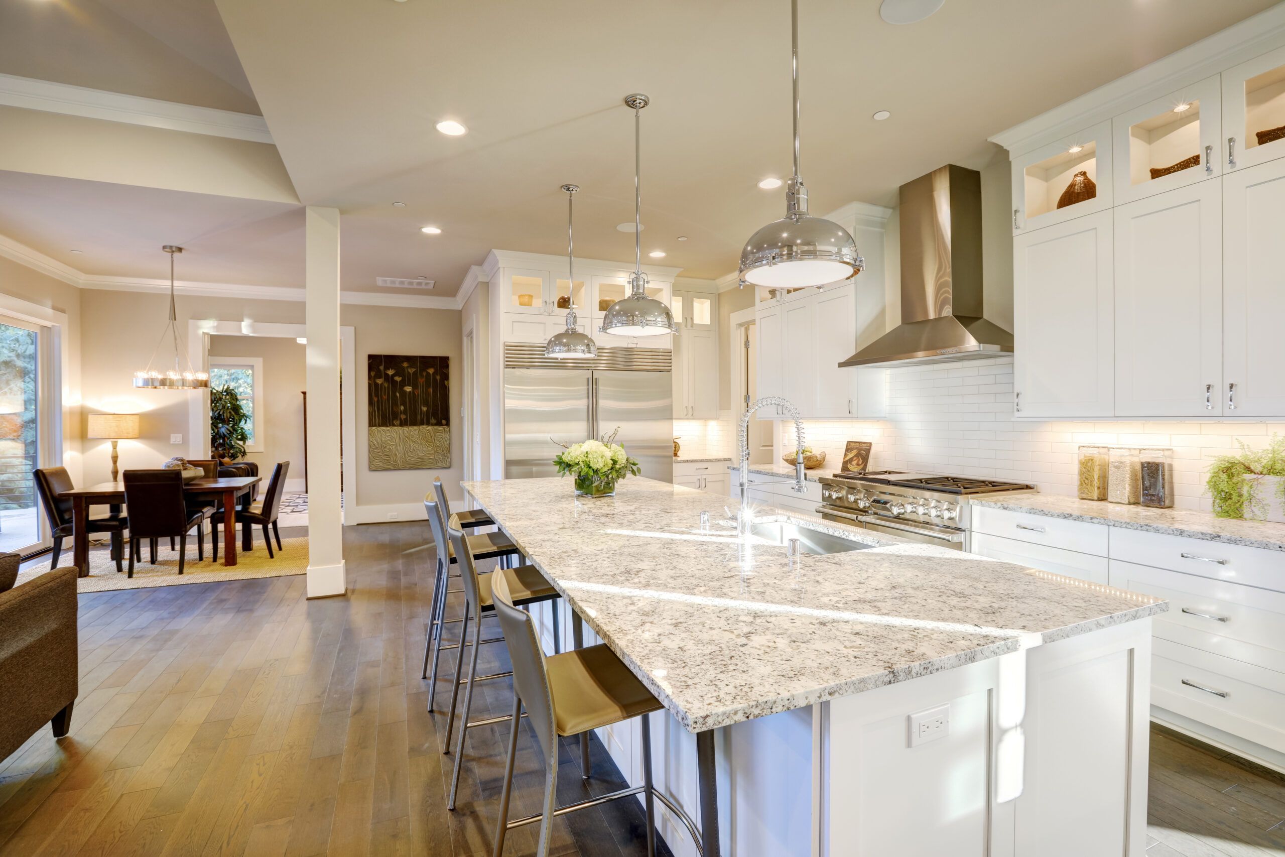 open floor plan kitchen